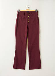 Pantalon flare taille haute taille haute rouge SWILDENS femme