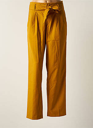 Pantalon droit jaune GRACE & MILA pour femme
