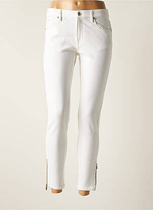 Pantalon slim blanc 2024 femme pas cher