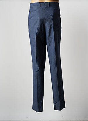 Pantalon droit tissage chiné taille normale bleu FACONNABLE homme