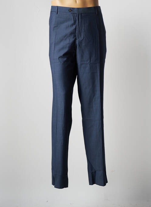 Pantalon droit tissage chiné taille normale bleu FACONNABLE homme