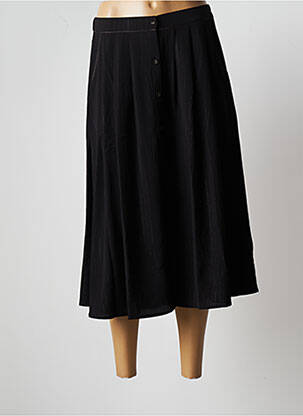 Jupe mi-longue taille normale noir GRACE & MILA femme
