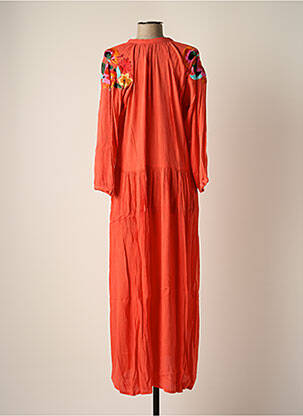 Robe longue manches longues manches longues orange BAKKER MADE WITH LOVE femme