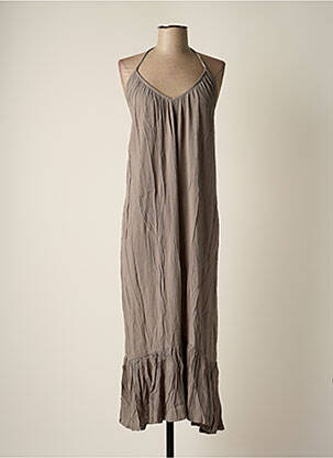 Robe longue sans manche sans manche gris BAKKER MADE WITH LOVE femme