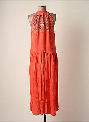 Robe longue sans manche sans manche orange BAKKER MADE WITH LOVE femme