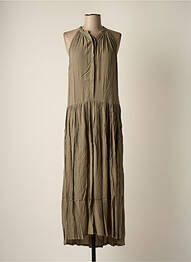 Robe longue sans manche sans manche vert BAKKER MADE WITH LOVE femme