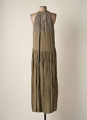 Robe longue sans manche sans manche vert BAKKER MADE WITH LOVE femme