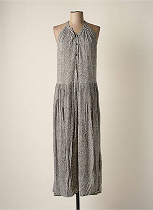 Robe longue imprimé fantaisie sans manche gris BAKKER MADE WITH LOVE femme