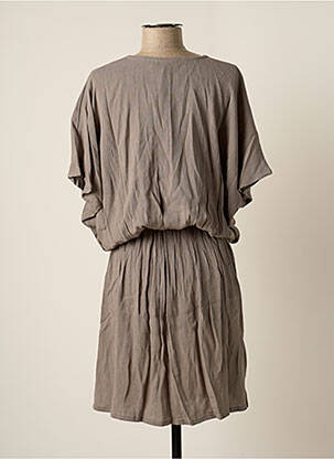 Robe mi-longue manches courtes manches courtes gris BAKKER MADE WITH LOVE femme