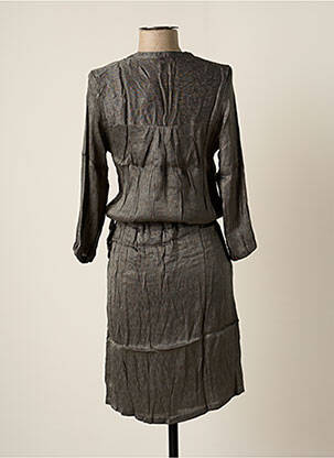 Robe mi-longue manches longues manches longues gris BAKKER MADE WITH LOVE femme