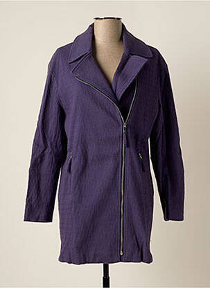 Veste casual coupe droite violet CHEMINS BLANCS femme