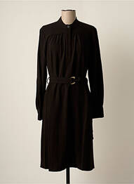 Robe mi-longue manches longues manches longues noir SET femme