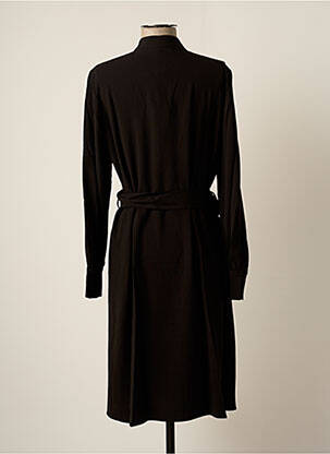 Robe mi-longue manches longues manches longues noir SET femme