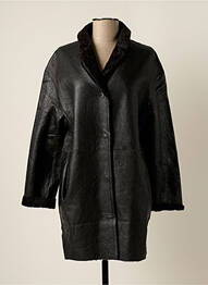 Veste en cuir poches noir J.SEBASTIEN VASSAL femme
