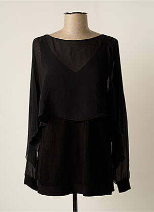 Tunique manches longues col rond noir D.EXTERIOR femme