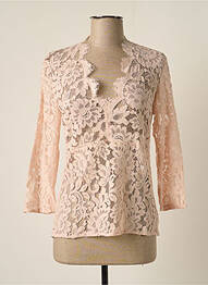 Blouse légère et transparente manches 3/4 rose SET femme