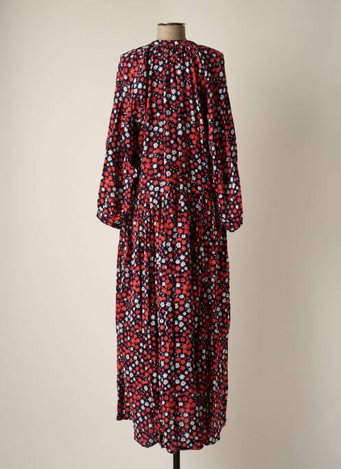 Robe longue imprimé fleurs manches longues bleu BAKKER MADE WITH LOVE femme