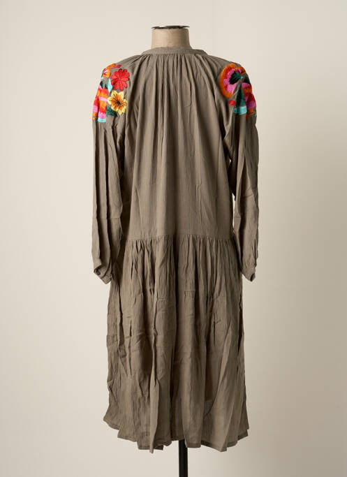 Robe mi-longue gris BAKKER MADE WITH LOVE pour femme