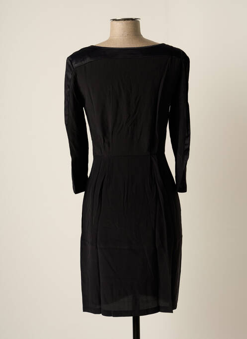 Robe mi-longue noir CHEMINS BLANCS pour femme