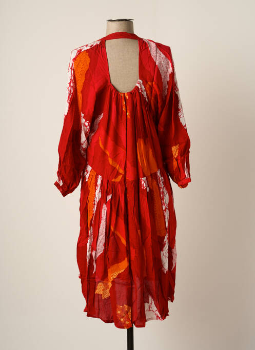 Robe mi-longue rouge BAKKER MADE WITH LOVE pour femme