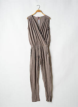 Combi-pantalon tissage crêpe sans manche gris BAKKER MADE WITH LOVE femme