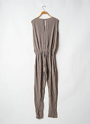 Combi-pantalon tissage crêpe sans manche gris BAKKER MADE WITH LOVE femme
