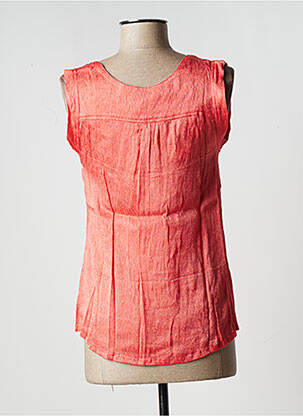 Top coupe fluide manches courtes orange BAKKER MADE WITH LOVE femme