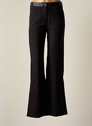 Pantalon flare taille normale taille normale noir CHEMINS BLANCS femme