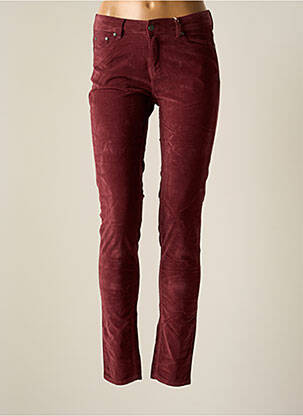 Pantalon slim taille normale taille normale rouge CHEMINS BLANCS femme