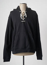 Sweat-shirt à capuche tissage jersey manches longues noir SWEET PANTS homme