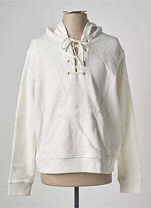 Sweat-shirt à capuche tissage jersey manches longues beige SWEET PANTS homme