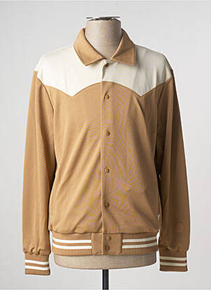 Blouson finition bords-côtes beige SWEET PANTS homme