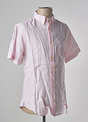 Chemise manches courtes coupe cintrée rose HENRY COTTON'S homme
