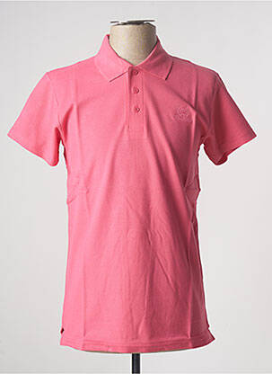 Polo broderie motifs brodés manches courtes rose TED LAPIDUS homme