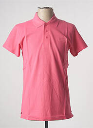 Polo broderie motifs brodés manches courtes rose TED LAPIDUS homme