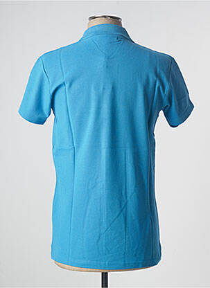 Polo broderie motifs brodés manches courtes bleu TED LAPIDUS homme