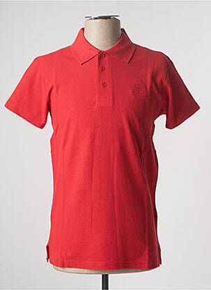 Polo broderie motifs brodés manches courtes rouge TED LAPIDUS homme