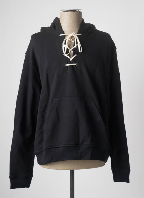 Sweat-shirt à capuche tissage jersey manches longues noir SWEET PANTS homme