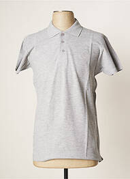 Polo broderie motifs brodés manches courtes gris TED LAPIDUS homme
