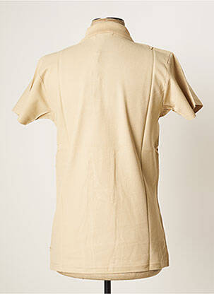 Polo broderie motifs brodés manches courtes beige TED LAPIDUS homme