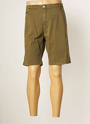 Bermuda tissage popeline taille normale vert SHO homme