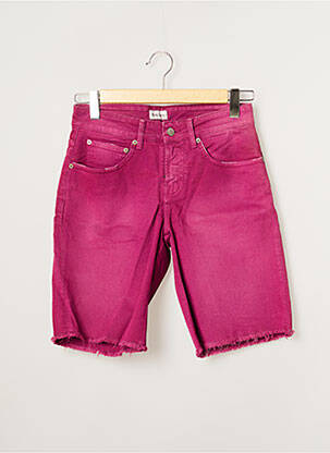 Bermuda coupe droite taille basse violet SERGE BLANCO homme