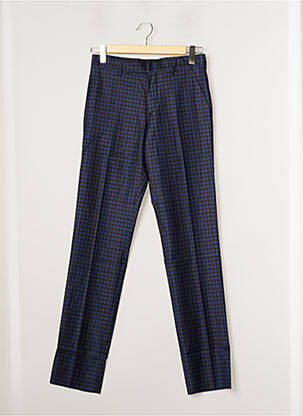 Pantalon slim fermeture zippée sous rabat avec crochet taille normale bleu PAUL SMITH homme