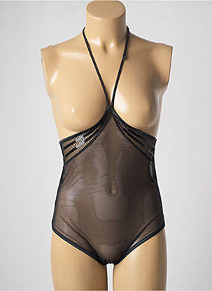 Body lingerie effet matière satinée noir IMPLICITE femme