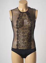 Body lingerie effet matière satinée noir VALEGE femme