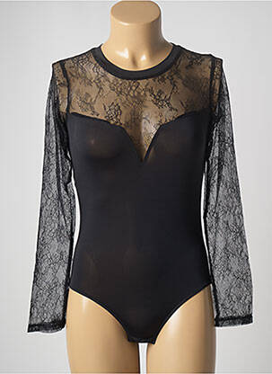 Body lingerie effet matière satinée noir VALEGE femme