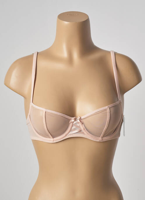 Soutien-gorge effet matière satinée haut soutien-gorge balconnet rose AUBADE femme