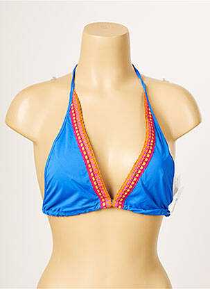 Haut de maillot de bain stretch haut triangles bleu ANTIGEL femme