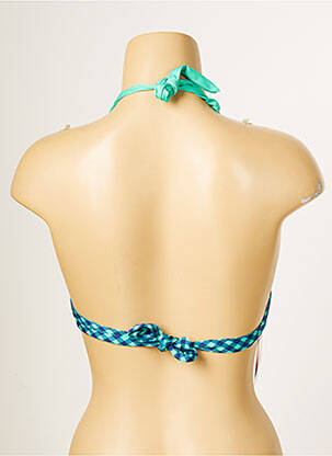Haut de maillot de bain stretch haut triangles vert ANTIGEL femme