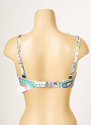 Haut de maillot de bain stretch haut soutien-gorge balconnet bleu ANTIGEL femme